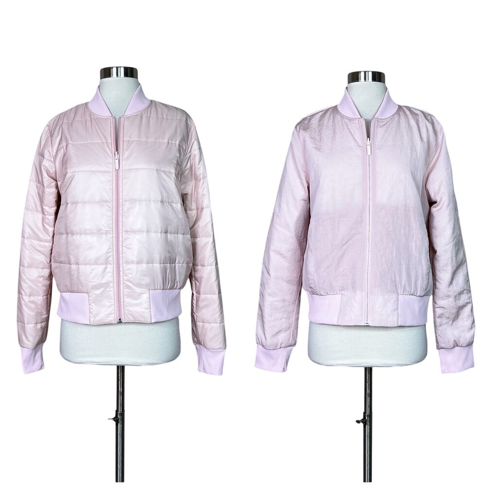 Lululemon | Non-Stop Reversible Bomber Jacket Pink Mist Quilted Zip Coat Size 10